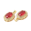 Real 16K Gold Plated Brass Micro Pave Cubic Zirconia Pendants ZIRC-L103-061G-02-2