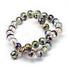 Electroplate Glass Beads Strands EGLA-Q069-A02-3