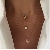 Alloy 3 Layer Necklaces for Women WG9523E-04-1
