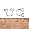 304 Stainless Steel Heart Clip on Nose Rings AJEW-A062-01A-P-4