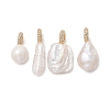 Natural Baroque Keshi Pearl Pendants PALLOY-JF05219-1