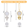 4 Sets 2 Colors Heat Transfer Printing Blank Round Car Hanging Pendant Decorations AJEW-FH0003-46-2