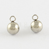 201 Stainless Steel 3D Ball Round Charms Pendants STAS-Q171-07-1