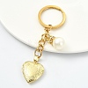 Brass Locket with Acrylic Pearl Pendant Keychains KEYC-YW00275-05-1