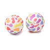 Food Grade Eco-Friendly Printed Silicone Beads SIL-A013-01A-11-2
