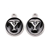 Platinum Plated Alloy Charms LS-ENAM-S118-02Y-P-1
