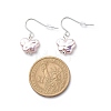 Plastic Pearl Butterfly Dangle Earrings EJEW-JE05028-03-4