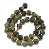 Natural Yellow Dendritic Jasper Beads Strands G-I376-A07-01-3