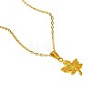 304 Stainless Steel Maple Leaf Pendant Necklaces for Women WG7180D-02-5