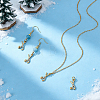 4Pcs Sports 304 Stainless Steel Rhinestone Pendants STAS-PH0007-49-4