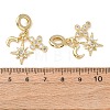 Ocean Brass Pave Clear Cubic Zirconia European Dangle Charms KK-H278-03G-06-3