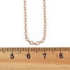 Brass Cable Chain Necklaces for Women NJEW-D302-20RG-5