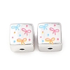 Printed Plating Acrylic Beads AC-CBA655C-17C-1
