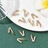 SHEGRACE Brass Micro Pave Clear Cubic Zirconia Pendants XGRQ29776-394G-V-4