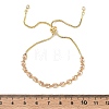 Adjustable Square Brass Micro Pave Cubic Zirconia Link Bracelets KK-D112-01A-G-3