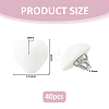 40Pcs 1-Hole Resin Shank Buttons BUTT-FH0001-040A-2