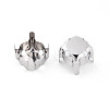 Non-Tarnish 201 Stainless Steel Sew on Prong Settings STAS-T032-01-8mm-P-2