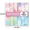 12 Sheets Watercolour Scrapbook Paper Pad PW-WG4A86D-01-2