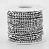 304 Stainless Steel Rhinestone Strass Chains STAS-T055-12P-3