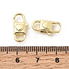 Heart Brass Lobster Claw Clasps KK-Z147-12G-3