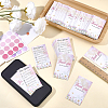 240Pcs Floral Print Paper Care Instructions Cards AJEW-FG0005-62B-4