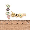 Brass Micro Pave Cubic Zirconia Stud Earrings for Women EJEW-F418-03G-4