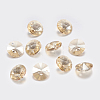 Faceted Glass Rhinestone Charms RGLA-F049-12mm-001GS-1