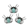 Alloy Natural Amazonite Lapel Pin Brooches JEWB-D311-01AS-1