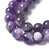 Natural Amethyst Beads Strands G-M445-8MM-01E-5