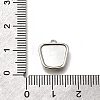 Brass Pave Natural White Shell Trapezoid Charms KK-K378-60S-3