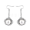 304 Stainless Steel & Resin Pearl Dangle Earrings WG17434-01-5