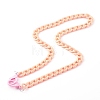 Personalized Acrylic Curb Chain Necklaces NJEW-JN03515-04-1