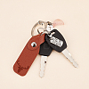 16Pcs 4 Colors PU Leather Keychain KEYC-BC0001-11-6