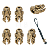 Outdoor EDC Tool Brass Parachute Rope European Beads KK-WH0066-03AB-1