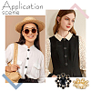 Flower Alloy & Glass Shank Buttons BUTT-WH0061-13-5