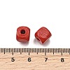Spray Painted Wooden Beads WOOD-P021-01B-24-3
