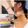 30Pcs 3 Styles Natural Colorful Tourmaline Dice Charms PALLOY-TA00370-9