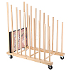 Wood Portable Easel Storage Rack for Artwork AJEW-WH0596-840-1