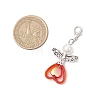 ABS Plastic Imitation Pearl & Transparent Acrylic Pendants Decorations HJEW-JM03603-01-3