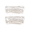 Brass Micro Pave Clear Cubic Zirconia Beads KK-Z162-21S-1