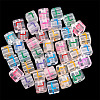 50Pcs Acrylic European Beads MACR-TADJ0001-13L-4