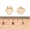 Heart Brass Sew on Prong Settings KK-C163-14A-G-3