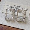 Brass Pave Cubic Zirconia Stud Earrings WGD8924-04-1