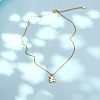 Stainless Steel Rhinestone Bear Pendant Necklaces FX8982-1-1