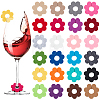 24Pcs 24 Colors Felt Wine Glass Charms AJEW-BC0004-21-1