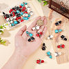 40Pcs 4 Colors Halloween Dyed Synthetic Turquoise Pendants G-DC0001-07-3