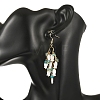 304 Stainless Steel & Natural Freshwater Shell & Agate Cluster Chandelier Earrings for Women EJEW-JE07468-2