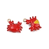Brass Alloy Charms KK-R226-15G-02-2