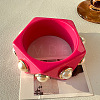 Resin & Plastic Pearl Chunky Bangles for Women WG03724-04-1