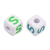 Opaque Acrylic Enamel European Beads AC-ACBA1794-04S-2